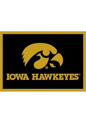 Iowa Hawkeyes 4x6 Spirit Interior Rug - Black