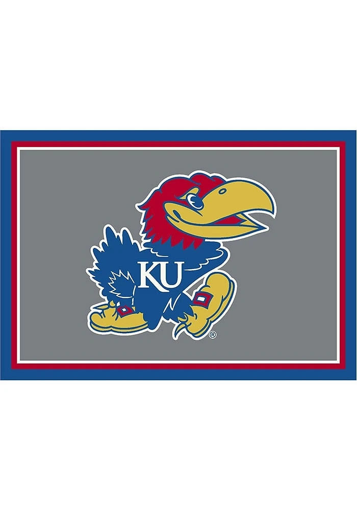 Kansas Jayhawks 8x11 Spirit Interior Rug - Red