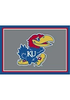 Kansas Jayhawks 8x11 Spirit Interior Rug - Red