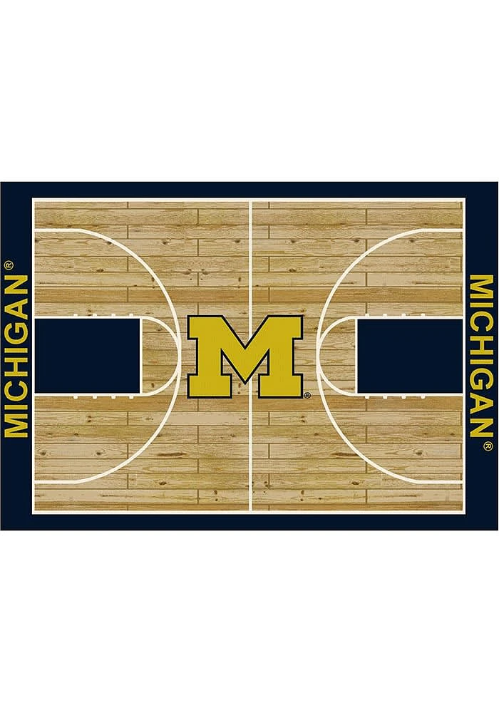 Michigan Wolverines 4x6 Courtside Interior Rug - Blue