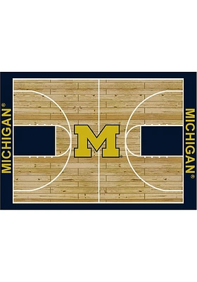 Michigan Wolverines 4x6 Courtside Interior Rug - Blue