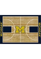 Michigan Wolverines 4x6 Courtside Interior Rug - Blue