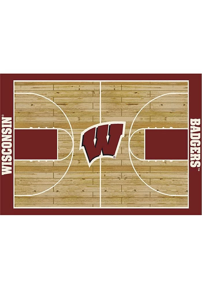 Wisconsin Badgers 4x6 Courtside Interior Rug - Cardinal