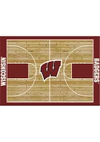 Wisconsin Badgers 4x6 Courtside Interior Rug - Cardinal