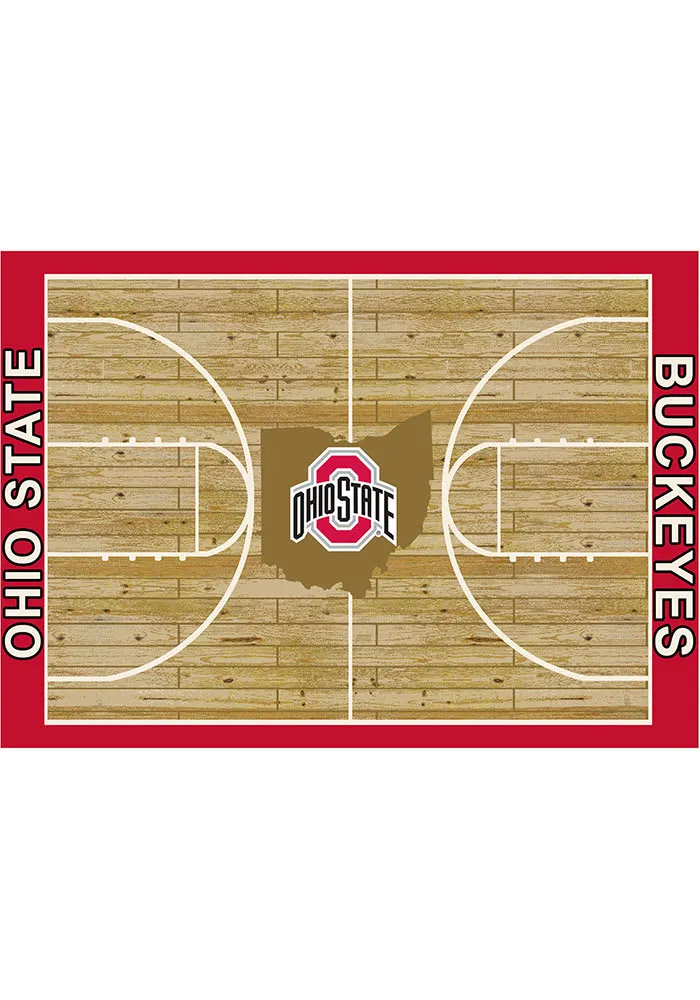 Ohio State Buckeyes 4x6 Courtside Interior Rug - Red