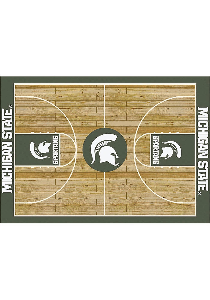 Michigan State Spartans 4x6 Courtside Interior Rug - Green
