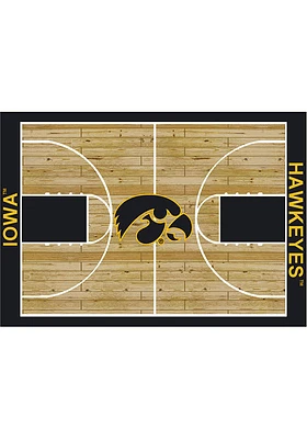 Iowa Hawkeyes 4x6 Courtside Interior Rug - Black