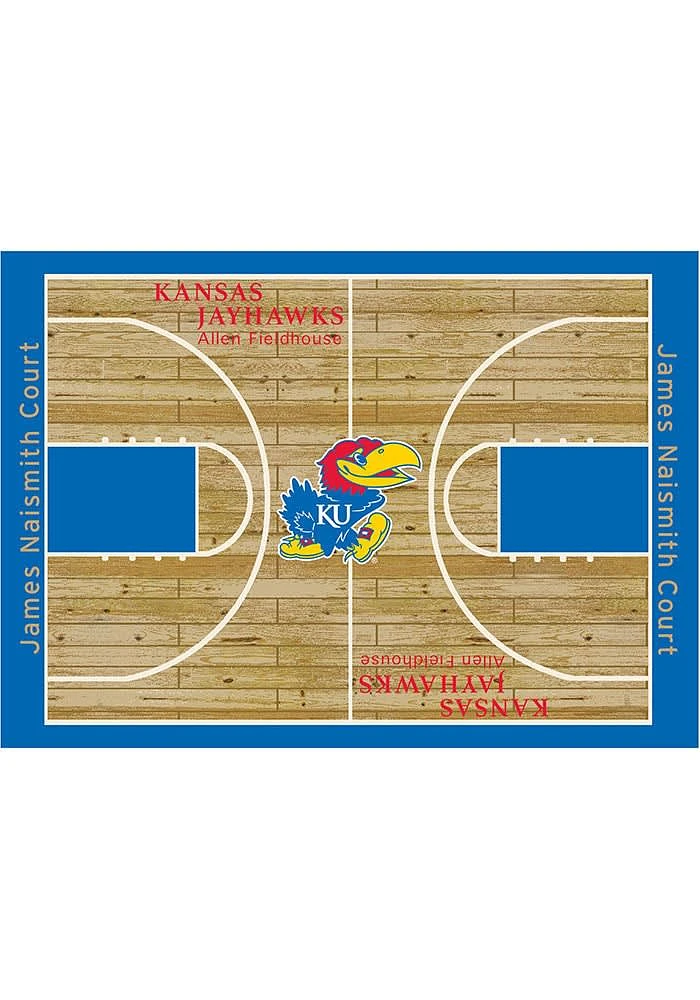 Kansas Jayhawks 4x6 Courtside Interior Rug - Red