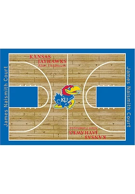 Kansas Jayhawks 4x6 Courtside Interior Rug - Red