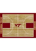 Virginia Tech Hokies 4x6 Courtside Interior Rug - Maroon