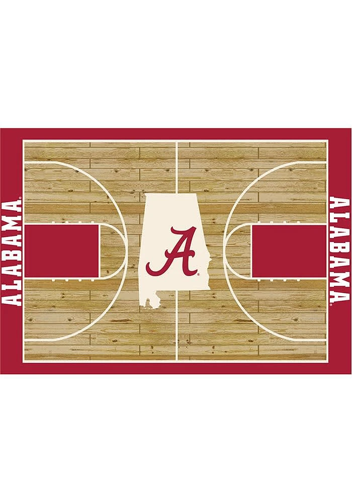 Alabama Crimson Tide 6x8 Courtside Interior Rug - Crimson