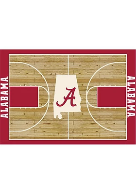 Alabama Crimson Tide 6x8 Courtside Interior Rug - Crimson