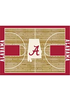Alabama Crimson Tide 6x8 Courtside Interior Rug - Crimson