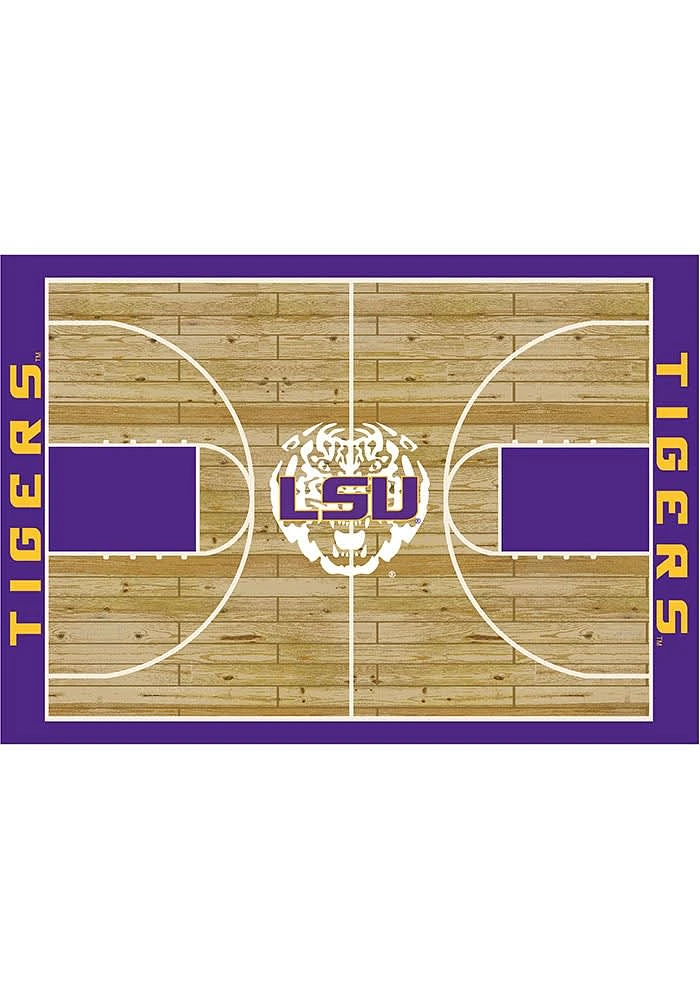 LSU Tigers 6x8 Courtside Interior Rug - Purple