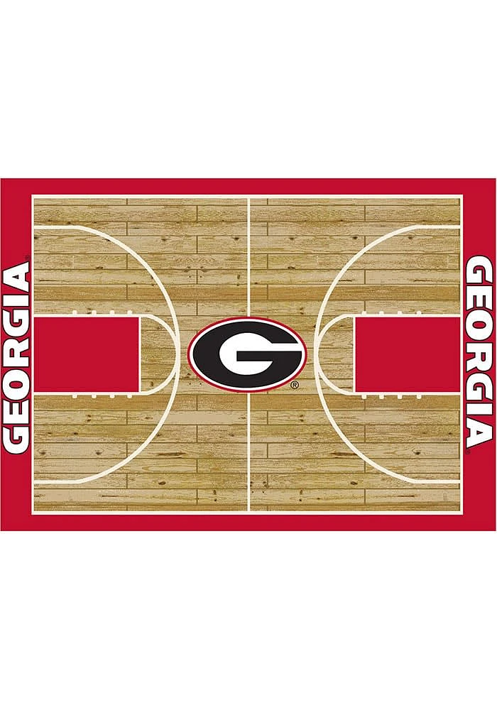 Georgia Bulldogs 6x8 Courtside Interior Rug - Red