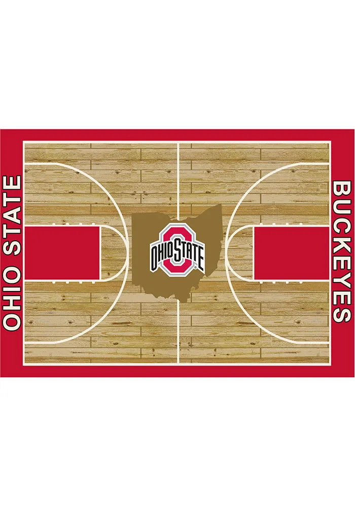 Ohio State Buckeyes 6x8 Courtside Interior Rug - Red