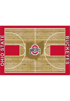 Ohio State Buckeyes 6x8 Courtside Interior Rug - Red