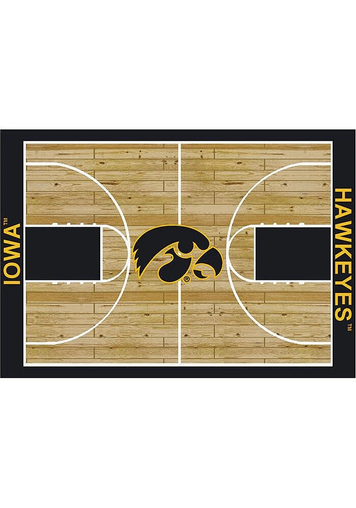 Iowa Hawkeyes 6x8 Courtside Interior Rug - Black