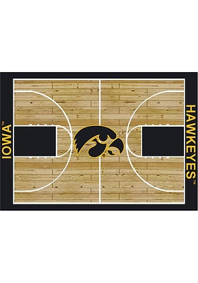 Iowa Hawkeyes 6x8 Courtside Interior Rug - Black