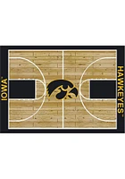 Iowa Hawkeyes 6x8 Courtside Interior Rug - Black