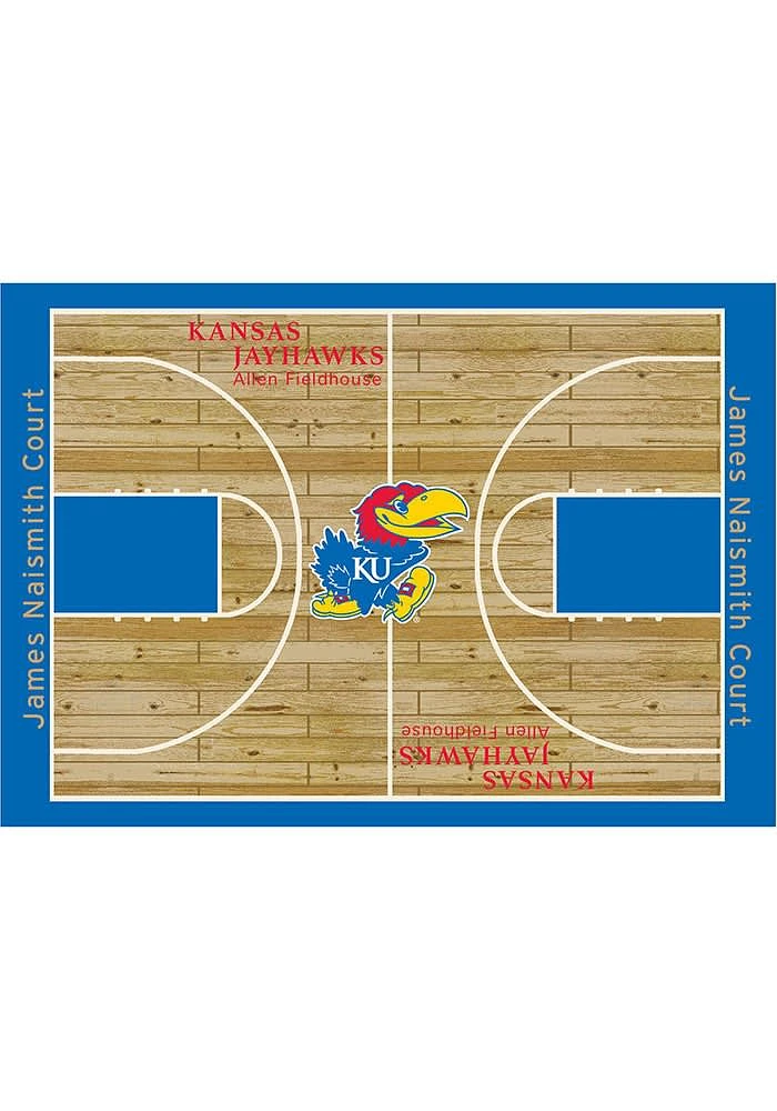Kansas Jayhawks 6x8 Courtside Interior Rug - Red