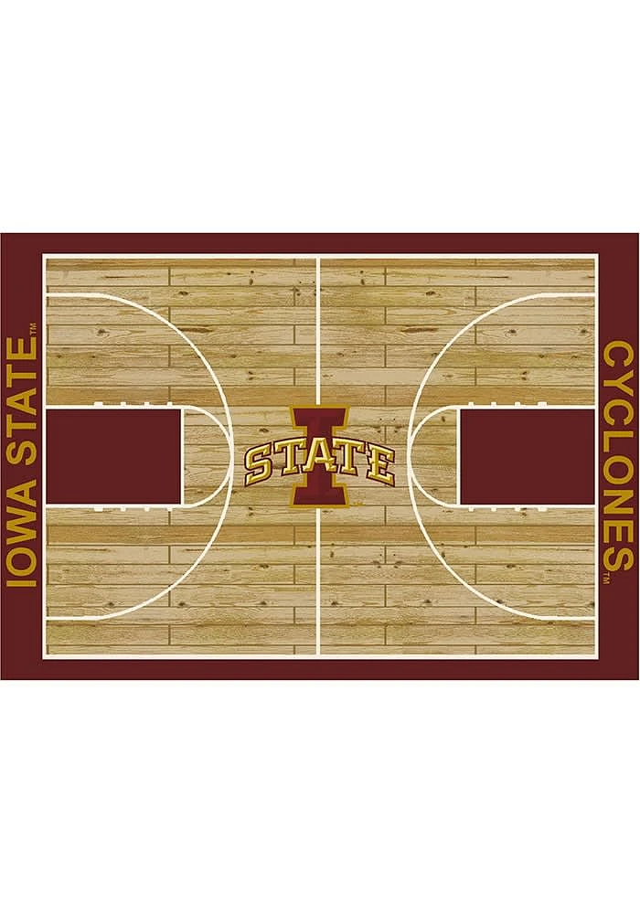 Iowa State Cyclones 6x8 Courtside Interior Rug - Red
