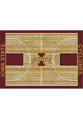 Iowa State Cyclones 6x8 Courtside Interior Rug - Red