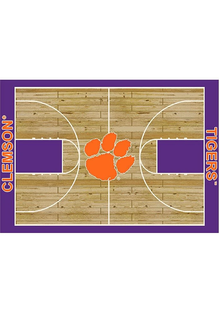 Clemson Tigers 6x8 Courtside Interior Rug - Orange