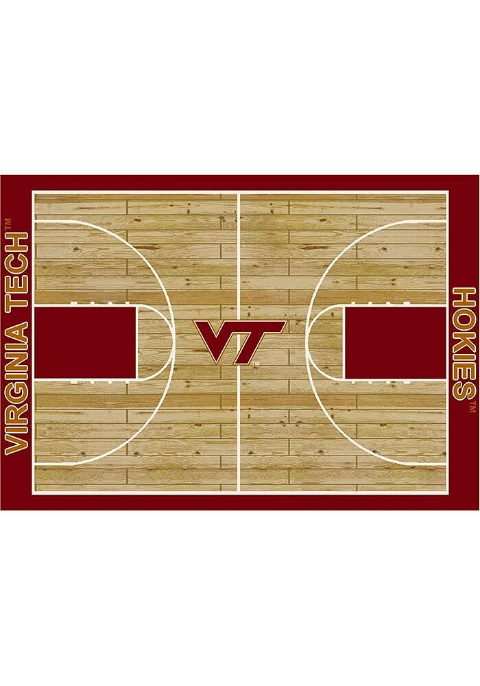 Virginia Tech Hokies 6x8 Courtside Interior Rug - Maroon