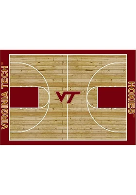 Virginia Tech Hokies 6x8 Courtside Interior Rug - Maroon