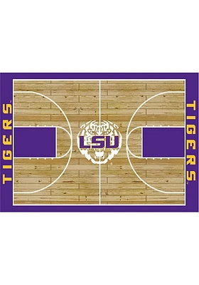 LSU Tigers 8x11 Courtside Interior Rug - Purple