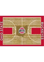 Ohio State Buckeyes 8x11 Courtside Interior Rug - Red