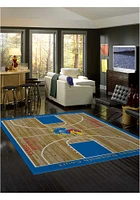 Kansas Jayhawks 8x11 Courtside Interior Rug - Red