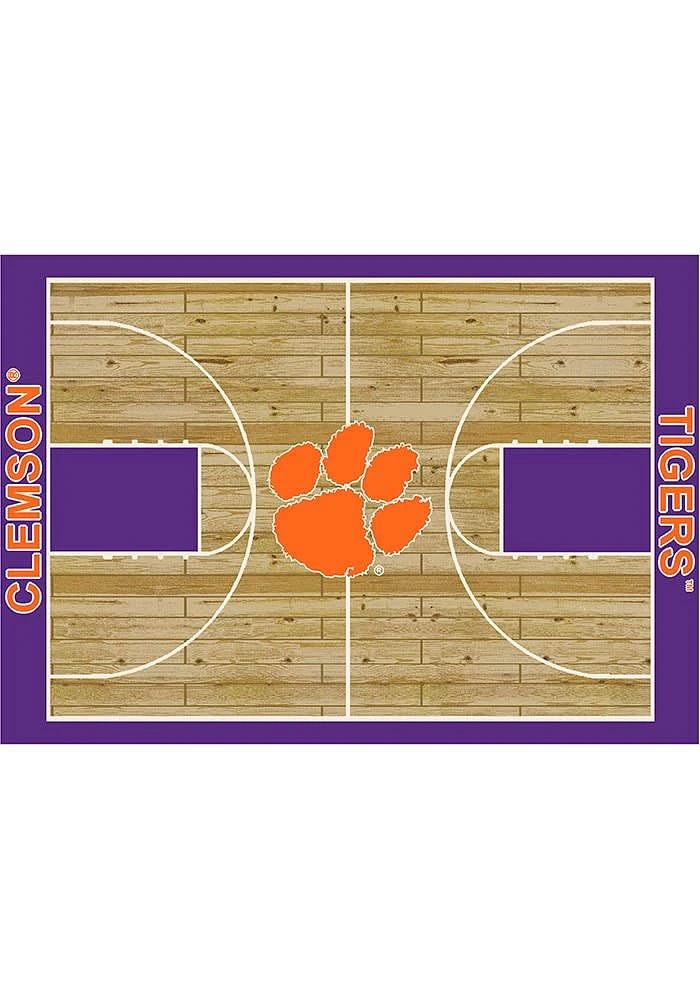 Clemson Tigers 8x11 Courtside Interior Rug - Orange