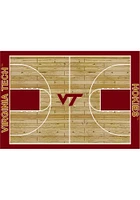 Virginia Tech Hokies 8x11 Courtside Interior Rug - Maroon