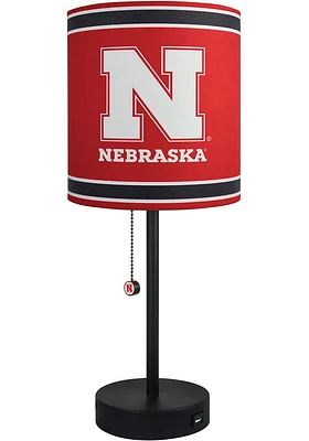 Red Nebraska Cornhuskers Logo Table Lamp