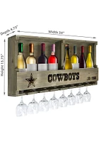 Dallas Cowboys Reclaimed Bar Shelf Wine Accessory