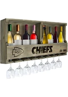 Kansas City Chiefs Reclaimed Bar Shelf Wine Accessory