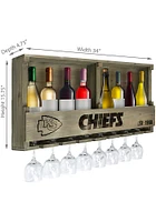 Kansas City Chiefs Reclaimed Bar Shelf Wine Accessory