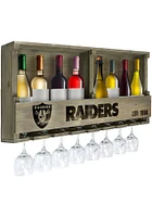 Las Vegas Raiders Reclaimed Bar Shelf Wine Accessory