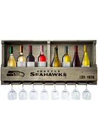 Seattle Seahawks Reclaimed Bar Shelf Wine Accessory
