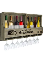 Seattle Seahawks Reclaimed Bar Shelf Wine Accessory