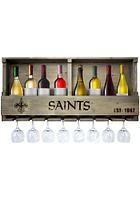 New Orleans Saints Reclaimed Bar Shelf Wine Accessory