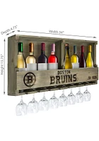 Boston Bruins Reclaimed Bar Shelf Wine Accessory