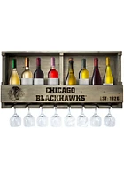 Chicago Blackhawks Reclaimed Bar Shelf Wine Accessory