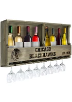 Chicago Blackhawks Reclaimed Bar Shelf Wine Accessory