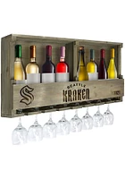 Seattle Kraken Reclaimed Bar Shelf Wine Accessory