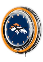 Denver Broncos 14 Inch Neon Wall Clock