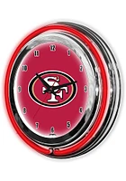 San Francisco 49ers Inch Neon Wall Clock