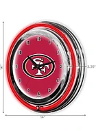 San Francisco 49ers Inch Neon Wall Clock